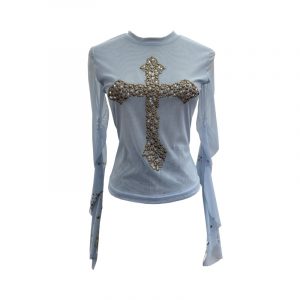 Flare Sleeve Double Layer Tulle Spicy Girl Top