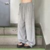 Polka dot printed butterfly tie tied knitted pants