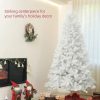 HOMCOM 9ft Tall Artificial Christmas Tree, Unlit Xmas Tree With 2132 Branch Tips, Auto Open, Steel Base, Holiday  For Home Office, White
