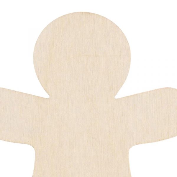 30 Pieces Of Unpainted Gingerbread Man Slices For Painting DIY Handmade Christmas And Halloween Supplies