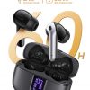 TAGRY Bluetooth Headphones True Wireless Earbuds 60H Playback LED Power Display Earphones with Wireless Charging Case IPX5 Waterproof in-Ear Ear buds with Mic for TV Smart Phone Laptop Computer Sports