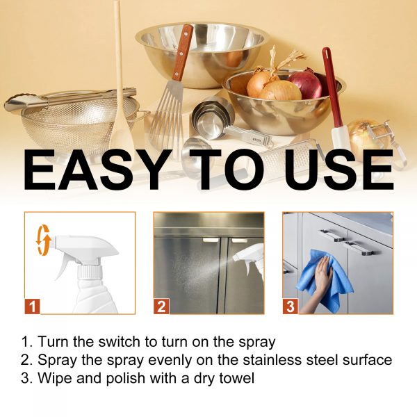 Jaysuing Stainless Steel Maintenance Agent, Kitchen Pot Grease Pot Bottom Black Scale Rust Removal Anti-rust Cleaner