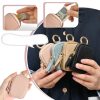 Leather Coin Purse, Small Change Purse Keychain Wallet For Women, Mini Coin Pouch With Zipper