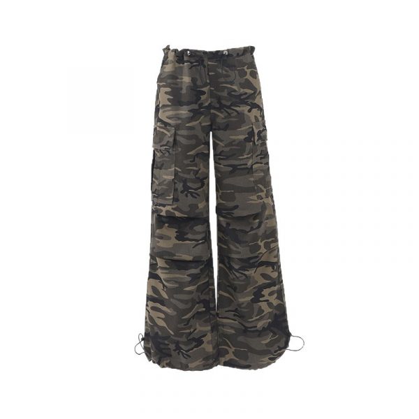 Women's  Casual Work Pants  Waist Cuffed Loose Slim Wide Leg Pants
