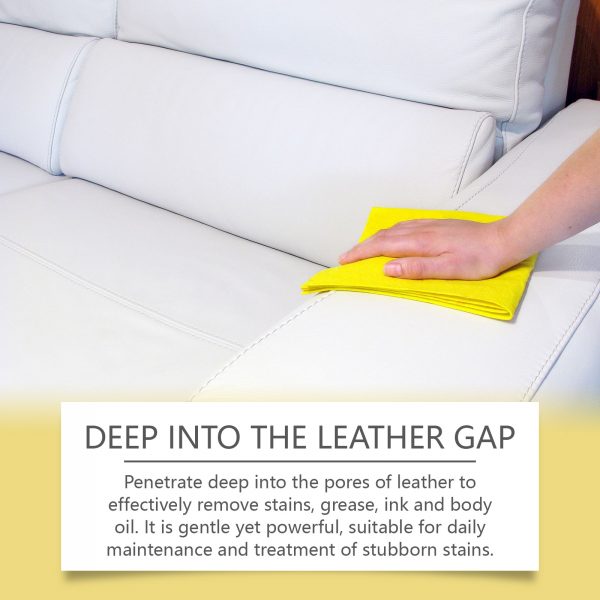 Jue-Fish Leather Cleaner, Sofa Leather Stain Cleaner Leather Furniture Refurbished Cleaning Care Agent