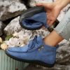 Lace-up Suede Single Shoes for Women Thick Sole Cloth Shoes