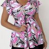 Women's Fashion Plus-size Tankini Set, Skirt Style, Drawstring At The Chest, Two-piece Set, Vacation Style