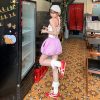 Women's Striped Bubble Pants Summer Hot Pants Spicy Girl Casual Puffy Beach Lantern Shorts
