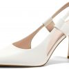 Coutgo Womens Slingback Heels Closed Pointed Toe Slip-on Kitten Heels Sandals Party Prom Dress Shoes