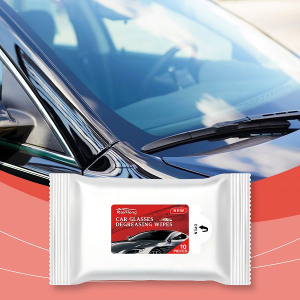 Rayhong Car Windshield Oil Film Cleaning Wipes, Clear Vision Glass Refurbished Decontamination Cleaning Wipes