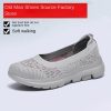 Ankle Socks Flat Knit Shoes Women Casual Solid Color Outdoor Travel Mom Breathable Shoes
