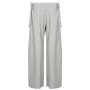 Polka dot printed butterfly tie tied knitted pants