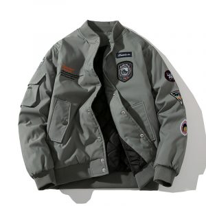 Winter New Arrival Air Force MA1 Pilot Jacket Women's Cotton-Padded Thickened Outerwear Multi-Label Embroidered Baseball Jacket Men