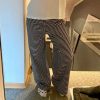 Contrast striped knitted casual pants