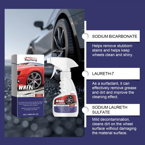 Rayhong Car Wheel Cleaner Car Wheel Wheel Hub Yellow Cleaning Stains Repair Wheel Rust Removal