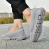 Ankle Socks Flat Knit Shoes Women Casual Solid Color Outdoor Travel Mom Breathable Shoes