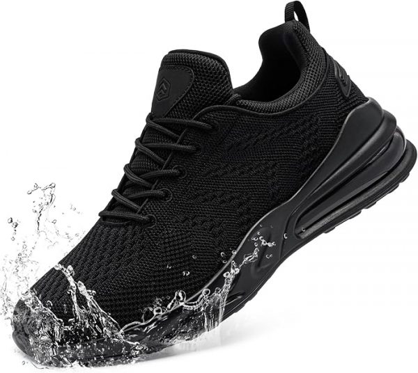 LARNMERN Mens Work Shoes Walking Sneakers