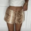 Splicing low waisted spicy girl shorts