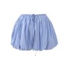Women's Striped Bubble Pants Summer Hot Pants Spicy Girl Casual Puffy Beach Lantern Shorts