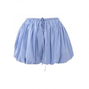 Women's Striped Bubble Pants Summer Hot Pants Spicy Girl Casual Puffy Beach Lantern Shorts