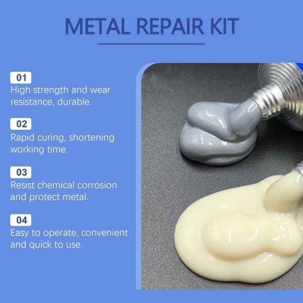 Jaysuing Waterproof Welding Adhesive 50g, Box Cast Iron Sealant Ab Adhesive Anti-Repair Agent For Leak Sealing And Metal Bonding