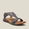 Flat bottomed arch massage Velcro one line casual beach sandals
