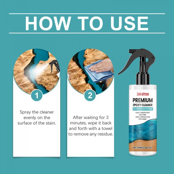 Jakehoe Epoxy Resin Cleaner For Stain Removal, Cleaning And Repair, Scratch Polishing, Surface Cleaning And Care
