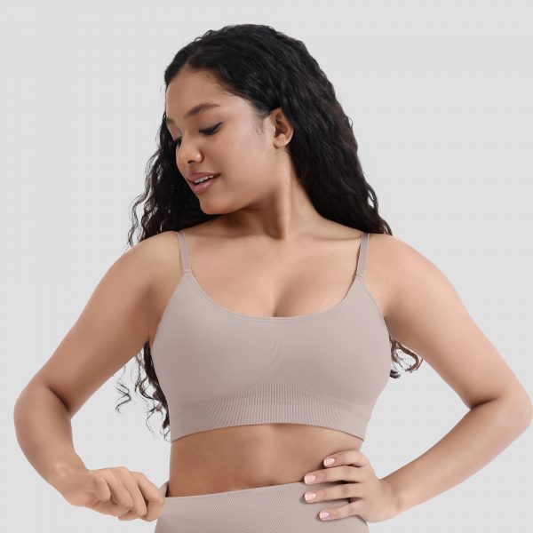 One-Piece Tank Bra Without Gathered Side Large Size Breast Minimizer Women's Underwear