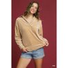 Umgee Soft Thermal Collared Long Sleeve Top