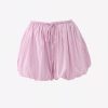 Women's Striped Bubble Pants Summer Hot Pants Spicy Girl Casual Puffy Beach Lantern Shorts