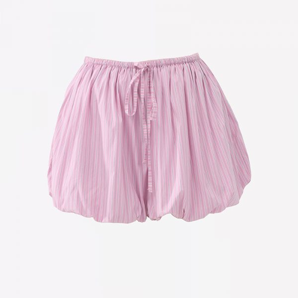 Women's Striped Bubble Pants Summer Hot Pants Spicy Girl Casual Puffy Beach Lantern Shorts