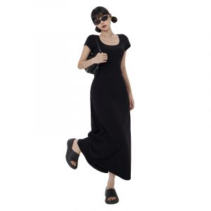Women's Dress Slimming Elegant Long Dress Waist-Cinching Pure Desire