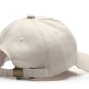 Soft top cap with side letter embroidery