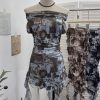 Floral slimming ribbon T-shirt