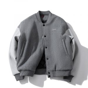 Vintage Baseball Jacket with Color Block for Men and Women - Thickened Cotton-Padded Student Outerwear Trendy Style