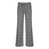 Contrast striped knitted casual pants