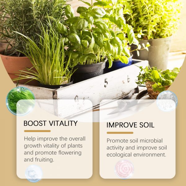Moonspry Plant Root Powder, Garden Flower Plant Root Supplement Nutrition To Improve Soil Plant Nutrition Powder