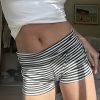 Color blocking striped printed sports and leisure home shorts for women