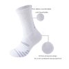 6 Pairs Men Compression Running Socks Quarter Crew Athletic Cushioned Breathable Anti Blister Sweat Odor For Running Hiking Cycling Fitness
