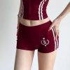 Letter printed fitness yoga shorts