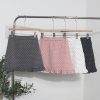 Black fungus edge polka dot skirt for women