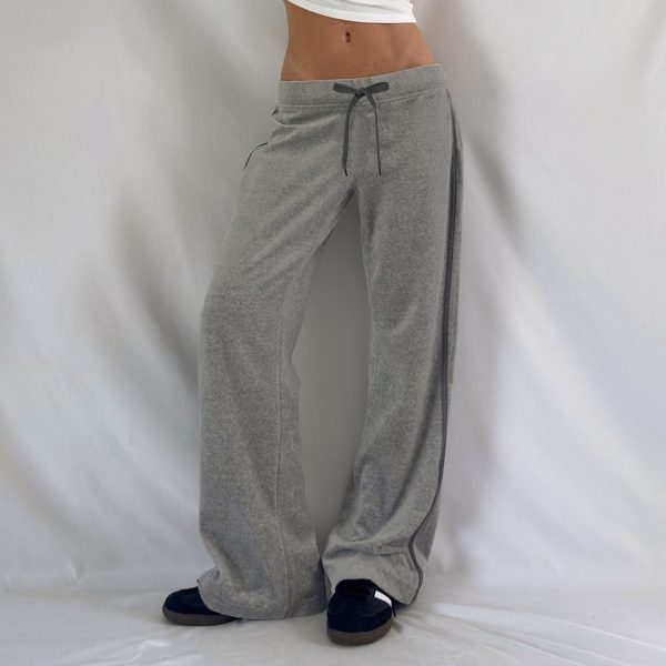 Straight leg wide leg long athletic sweatpants for women