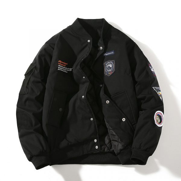 Winter New Arrival Air Force MA1 Pilot Jacket Women's Cotton-Padded Thickened Outerwear Multi-Label Embroidered Baseball Jacket Men