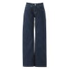 Women's Original Color Straight Leg Jeans Low Waist Slim Wide Leg Long Pants