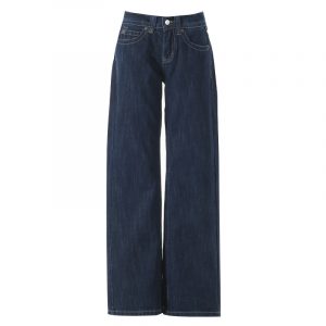 Women's Original Color Straight Leg Jeans Low Waist Slim Wide Leg Long Pants