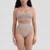 Thong Belly Control Underwear Set with Bra Large U-Shape