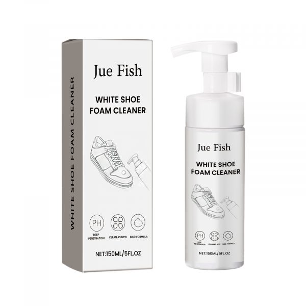 Jue-Fish White Shoe Foam Cleaner Cleans And Removes Stains And Brightens Multi-Functional Shoe Polish Foam Cleaner