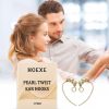 Hoexe Pearl Twist Ear Hook All-In-One Feminine Earclip Earring Twist Pearl Ear Hang