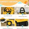 3-in-1 Ride On Excavator Digger Scooter & Pulling Cart, Construction Pretend Play Toy For Kids
