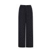 Women's Black and White Polka Dot Slimming Loose Straight Jeans  High Waist Wide Leg Pants